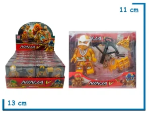 NINJA V GOLD LE NINJA BLANCO FIGURA CON ACCESORIOS