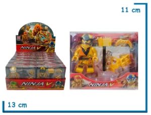 NINJA V GOLD LE NINJA NEGRO FIGURA CON ACCESORIOS