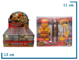 NINJA V GOLD LE NINJA ROJO FIGURA CON ACCESORIOS