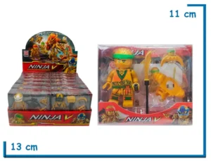 NINJA V GOLD LE NINJA VERDE FIGURA CON ACCESORIOS