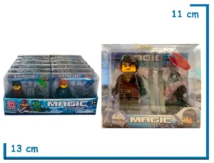 MAGIC NINJA GUERRERO GRIS FIGURA CON ACCESORIOS