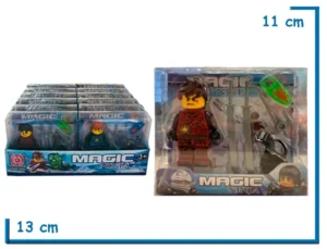 MAGIC NINJA GUERRERO ROJO FIGURA CON ACCESORIOS