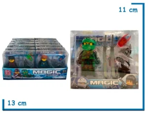 MAGIC NINJA VERDE FIGURA CON ACCESORIOS