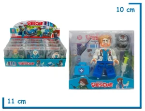 MEDICAL RESCUE MEDICO CON BARBA FIGURA CON ACCESORIOS