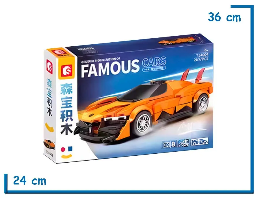 SEMBO BLOCK GM FAMOUS CARS 289 PZS AUTO NARANJA 714004