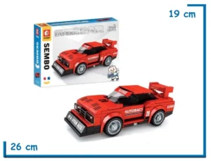 SEMBO BLOCK FAMOUS CAR 198 PZS AUTO ROJO 607098