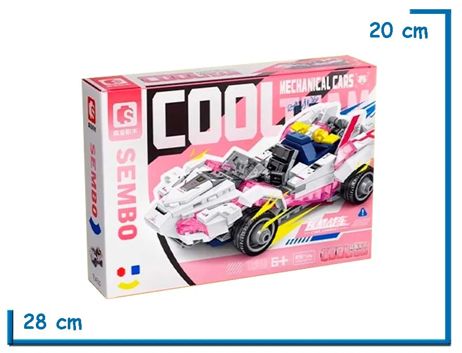 SEMBO BLOCK COOL TEAM MECHANICAL CARS 240 PZS ROSA 714310