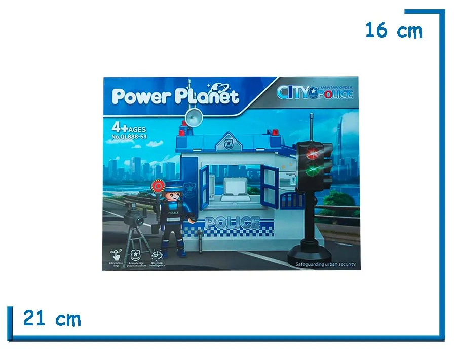 POWER PLANET CITY POLICE PUESTO POLICIAL TRANSITO CON LUZ