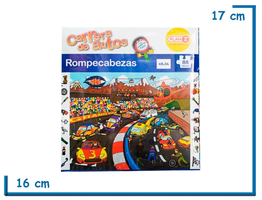 PUZZLE X 88PZS CARRERA DE AUTOS