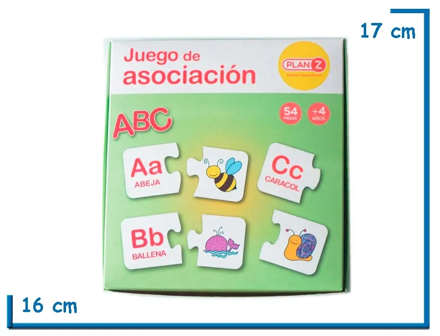 JUEGO DE ASOCIACION ABC X54 PZS