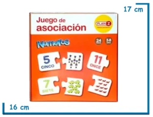 JUEGO DE ASOCIACION NUMEROS X 24PZS