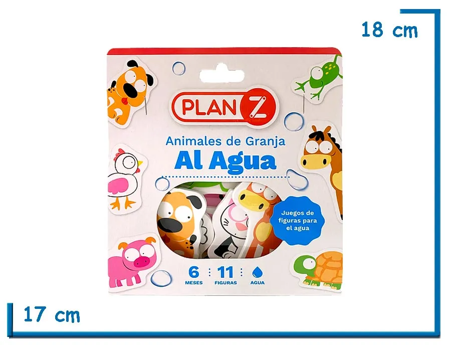 ANIMALES DE LA GRANJA AL AGUA X11 PZS