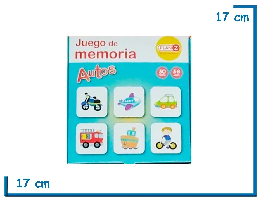 JUEGO DE MEMORIA AUTOS X30 PZS