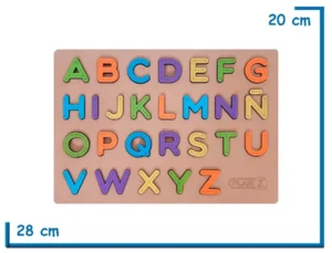 ENCASTRE ABECEDARIO DE MADERA 27 PZS