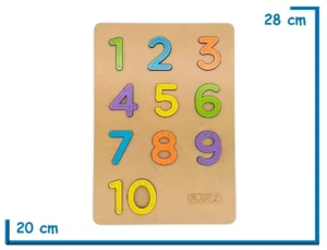 ENCASTRE NUMEROS 1 AL 10 DE MADERA