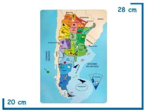 MAPA ARGENTINO ENCASTRE DE MADERA