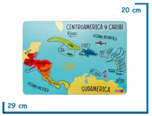 ENCASTRE CENTROAMERICA Y CARIBE DE MADERA 17 PZS