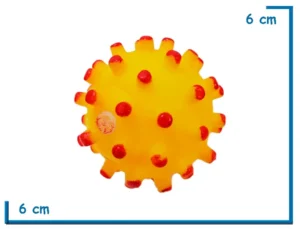 PELOTA AMARILLA CON CHIFLE Y PICOS