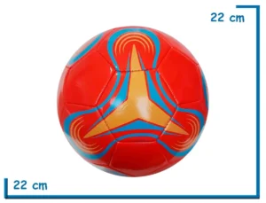 PELOTA DE CUERO N°5 ROJA Y NARANJA TRIANGULO