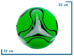 PELOTA DE CUERO N°5 VERDE Y GRIS TRIANGULO
