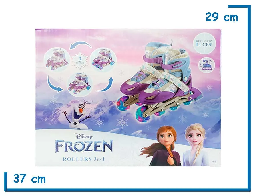 FROZEN ROLLERS 3 EN 1 CON LUCES TALLE S 30-33