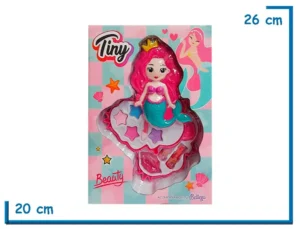 TINY SET DE MAQUILLAJE 2 PISOS SIRENA EN CAJA