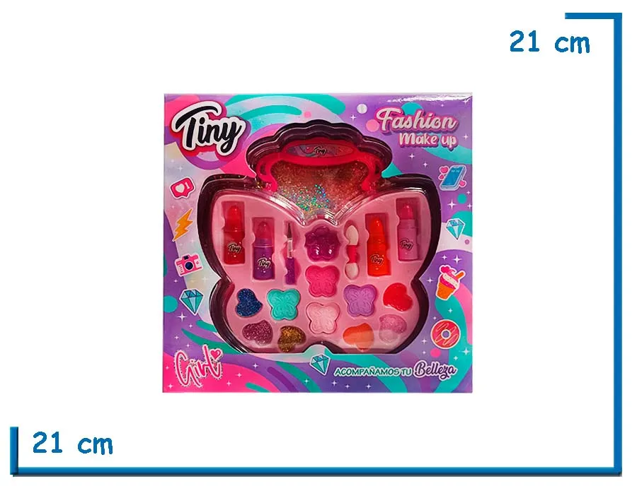 TINY SET DE MAQUILLAJE VALIJA MARIPOSA EN CAJA