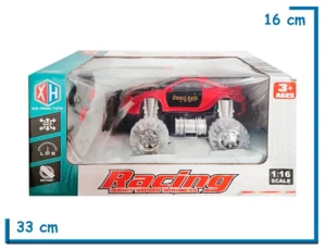 RACING HSP AUTO ROJO CON LUZ RC 1.16