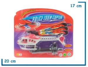 POLICE ZOOM COPTER ROJO HELICOPTERO LANZADOR