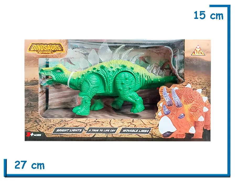 DINOSAURS NC STEGOSAURIO VERDE A PILA