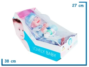 LOVELY BABY SUPER BEBOTE CELESTE CON ACCESORIOS