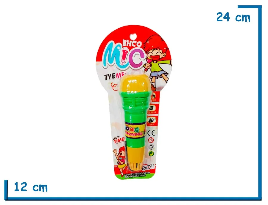 ECHO MIC MICROFONO VERDE CON ECO EN BLISTER