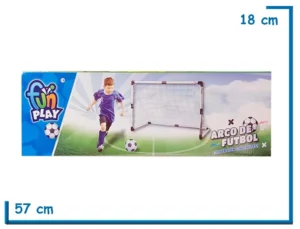 FUN PLAY ARCO DE FUTBOL 92X61 CM CON PELOTA E INFLADOR