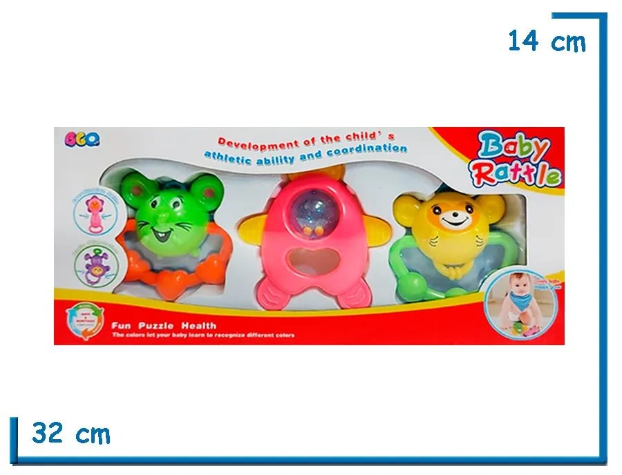 BABY RATTLE COHETE 3 SONAJEROS EN CAJA