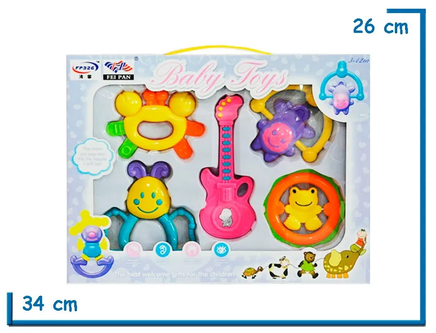 BABY TOYS SET DE SONAJEROS 5 PZS