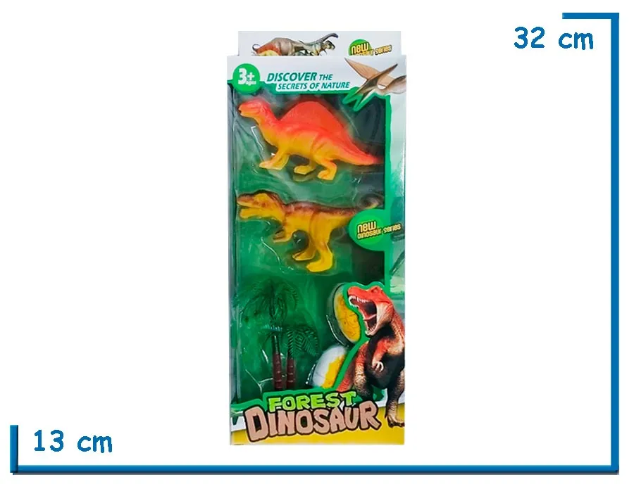 FOREST DINOSAUR PLAYSET X2 DINOS PALMERAS Y HUEVOS