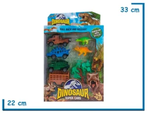 DINOSAUR SUPER CARS PLAYSET DINOSAURIOS Y VEHICULOS EN BLISTER
