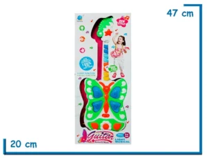 GUITAR BUTTERFLY MUSIC VERDE GUITARRA CON LUZ Y SONIDO