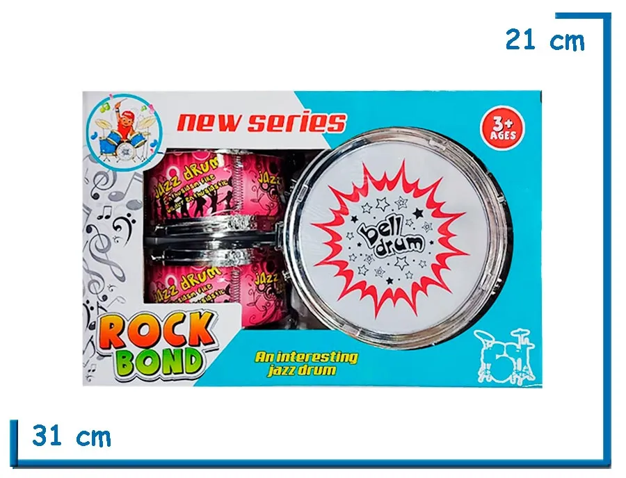 ROCK BOND CONJUNTO DE BATERIA EN CAJA