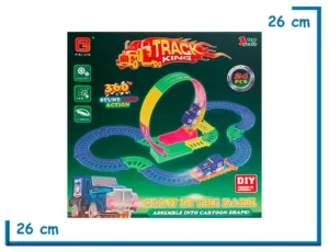 TRACK KING PISTA DE ACROBACIAS CON AUTO A PILA CON LUZ