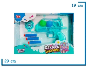 DARTGUN SHOOTING PISTOLA DARDOS Y BOLAS 50