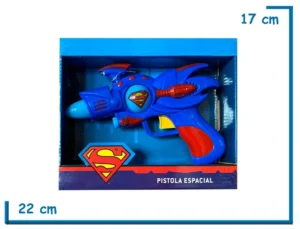 PISTOLA ESPACIAL CHICA SUPERMAN EN CAJA