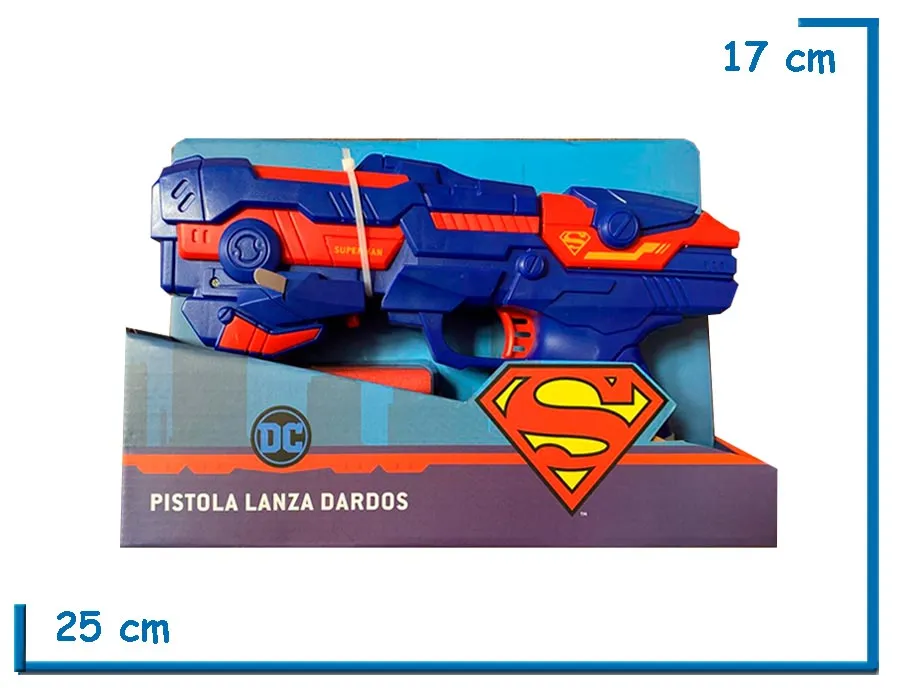 SUPERMAN PISTOLA LANZA DARDOS GRANDE