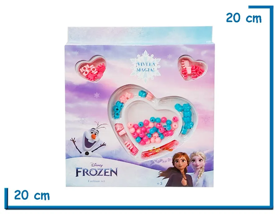 FROZEN FASHION SET CORAZON CON MOSTACILLAS EN CAJA