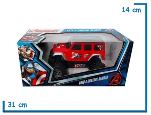 AVENGERS CAPTAIN AMERICA JEEP ROJO RC