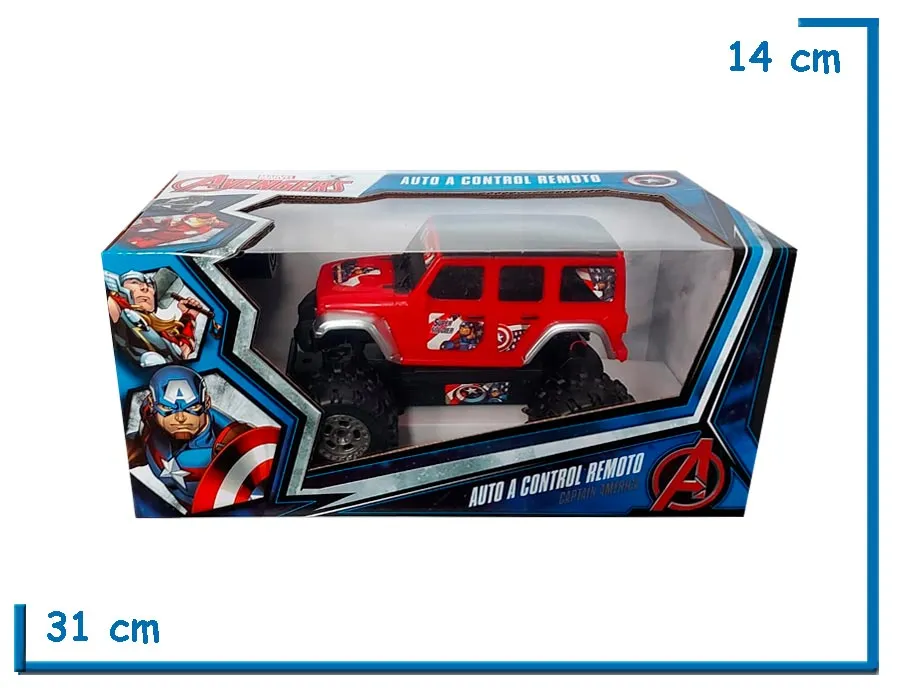 AVENGERS CAPTAIN AMERICA JEEP ROJO RC