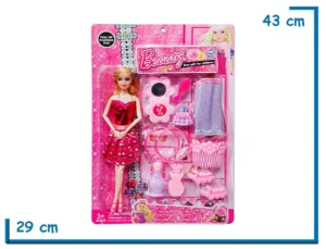 BEAUTY BGFC MUÑECA CON ACCESORIOS EN BLISTER