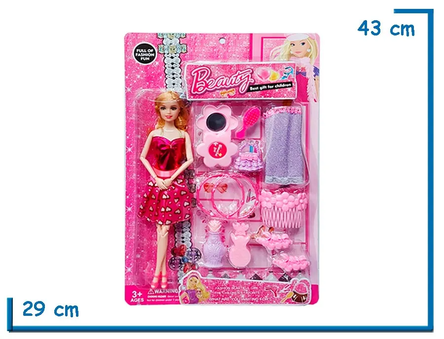 BEAUTY BGFC MUÑECA CON ACCESORIOS EN BLISTER