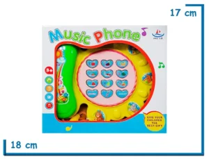 MUSIC PHONE TELEFONO AMARILLO CON SONIDO