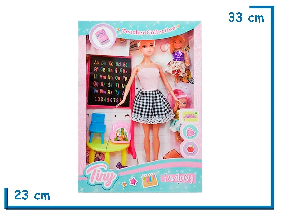 TINY FANTASY TEACHER MU¥ECA VESTIDO CUADRILLE CON ACCESORIOS